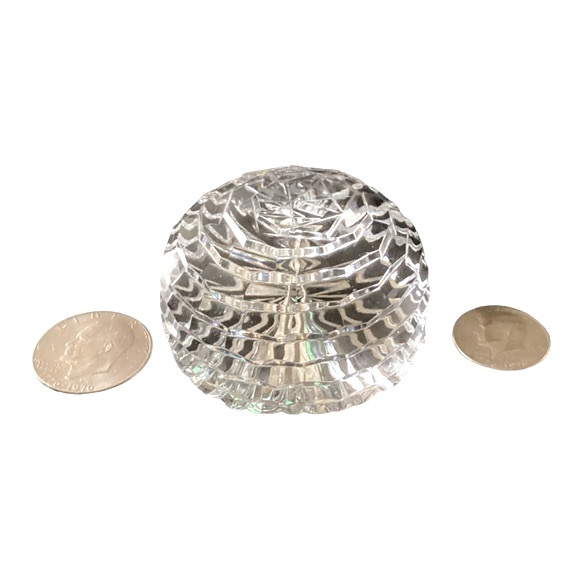 Domed Sculptured And Faceted Clear Lead Crystal Paperweight EUC - Picture 14 of 14